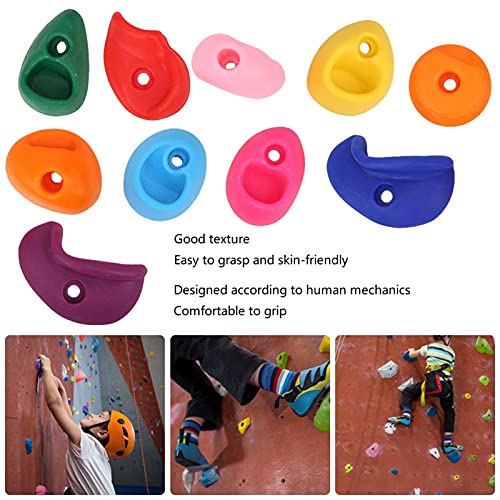 PE Plastic Multicolor Climbing Hold, Large Rock Wall (Medium Size 10 Pack)