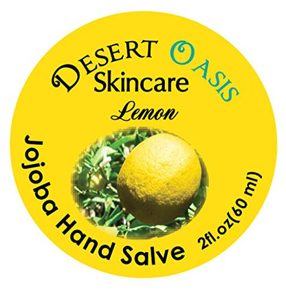 USDA Organic Lemon Jojoba Oil Hand Salve for Rich Conditioning (2 oz) | Over 50% Jojoba Oil with Beeswax & Avocado Oil – Rich Conditioning Balm for Dry Hands, Feet & Cuticles (60 g)