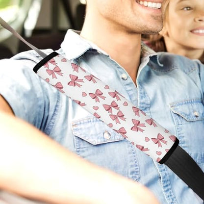 2 Pack Cute Pink Bow Seat Belt Shoulder Pad Universal Soft and Comfortable Seat Belt Covers Cushion for Kids, Most Cars, Comfortable Driving - color: Pattern 247
