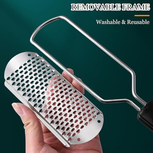 2 Pcs Foot Files Callus Remover, Stainless Steel Professional Pedicure Foot Rasp Scrubber Foot Care Tools to Removes Hard Skin Corns for Dry and Wet Fee - style: 2 X Foot Files(Black/Brown)