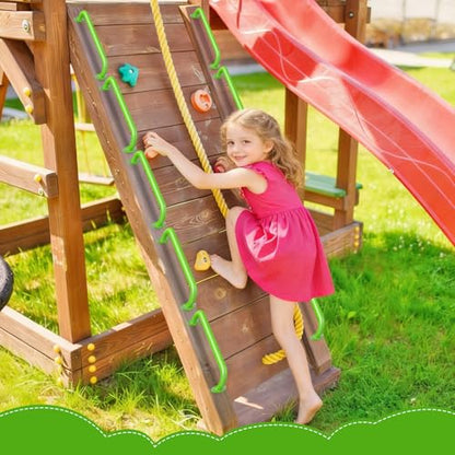 Dolibest 6 Pack 17 Inch Playground Handles, Metal Monkey Bars Indoor & Outdoor, Heavy Duty Ceiling Grab Bars & Wider Base for Climbing Frames, Treehouses, Swing Sets, Wall Ladders & Bunk Beds –Green - color: ‎green 2- 17 Inch-6pcs