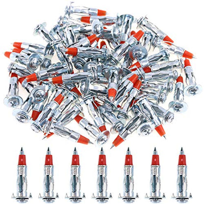 Glarks 60Pcs Heavy Duty 1/8 inch 35MM Zinc Plated Steel Molly Bolt Drive Hollow Drive Wall Anchor Screws Set (1/8SDx35MM) - size: 1/8SDx35mm