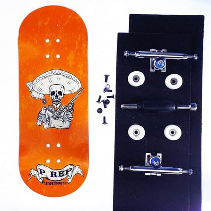 P-REP V2 Pro Performance Complete Wooden Fingerboard kit with Urethane Wheels and Bushings 34mm - Bandito - color: Bandito