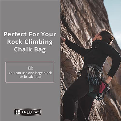 De La Cruz Magnesium Carbonate Gym Chalk - Weightlifting, Gymnastics and Rock Climbing Chalk - style: 8 Blocks
