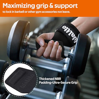 Weight Lifting Wrist Strap，Double Layer Leather Wrist Wraps with Neoprene Padding for Weightlifting & Deadlifts – Adjustable Gym Straps for Men & Women - color: Black
