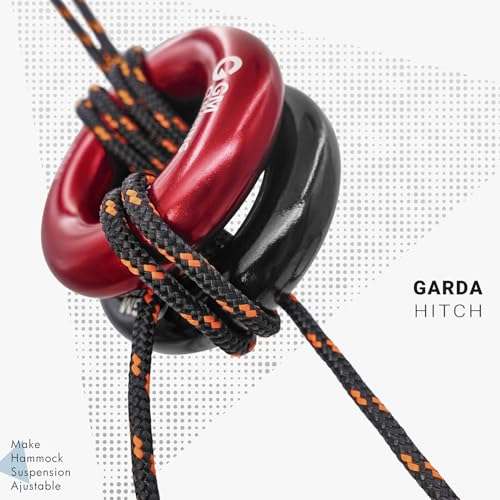 GM CLIMBING Rappel Ring 25kN for Rock Climbing Arborist Rescue Slackline Hammock - color: Small Black_2 Pack