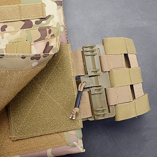 Tactical MOLLE Vest Quick Release Buckle Set Fast Fit Molle Side Belt Cummerbund Straps for JPC CPC NCP XPC 420 Vest - color: Khaki