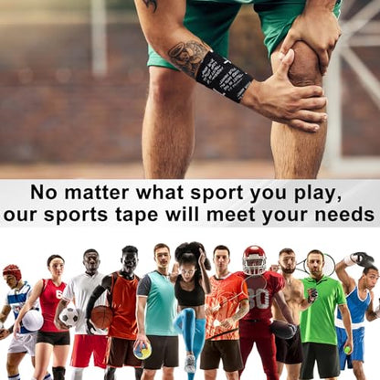 MiniInflat 2 Pcs Christian Cross Athletic Tape Sports Tape 2in x 23ft Religion Jesus Wrist Wrap for Soccer Football Baseball, Gift for Graduation Teacher Nurses Week Pentecost(White Black,Proverbs) - color: White Black, style: Proverbs