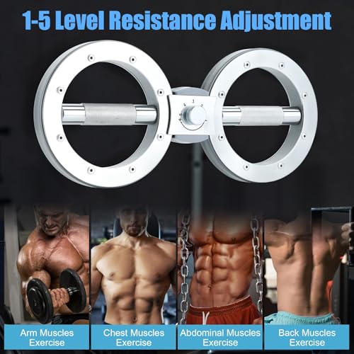 Rotator Burn Machine with 12 LB Resistance - 5 Level Adjustable Forearm Trainer, 360° Spinning Hand Grip Strengthener for Home Gym, Boxing & Rock Climbing A