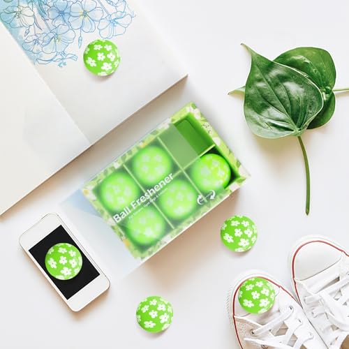 SCENTORINI Shoe Deodorizer Balls, Fresh Jasmine Scent * 6 Pack | Sneaker Deodorizer Balls Odor Eliminator, Long Lasting Shoe Fresheners for Smell Boots, Locker Gym Bag, Drawers, Small Spaces - size: 0.11 Ounce (Pack of 6)