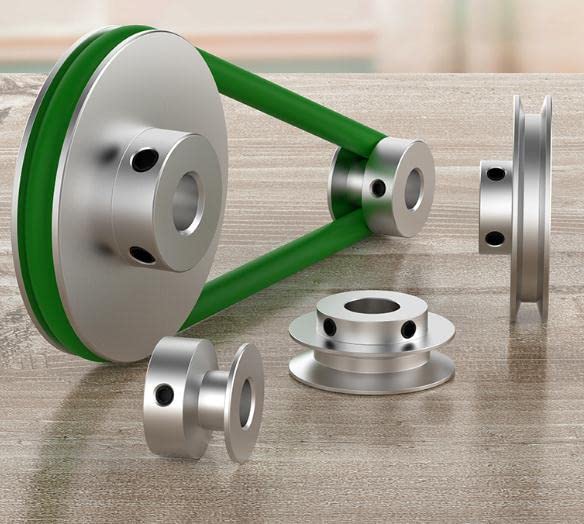 Outer Diameter 30mm Single Groove Pulley 12mm Fixed Bore Pulley for Drilling Machine 6MM PU Round Belt - size: 30x12mm