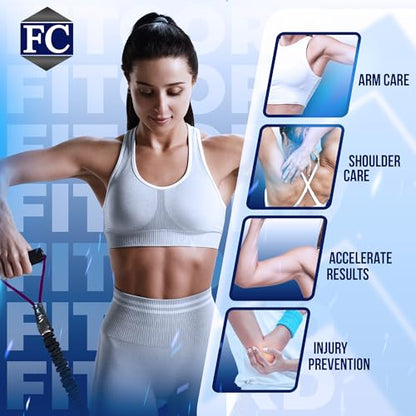 X-Over Arm & Shoulder Training Resistance Bands for Home Exercise & Upper Body Workouts, Portable Gym Equipment for Strength, Rehabilitation & Stretching for Men & Women - 55lb Ultra Heavy