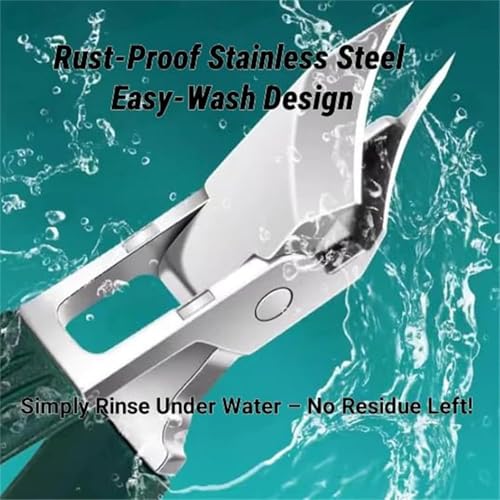 Angled Nail Clippers Heavy Duty Portable Nail Trimmer | Stainless Steel Toenail Trimmer for Kids Adults Seniors Men Women Home Office School Travel Fingernails - color: Green