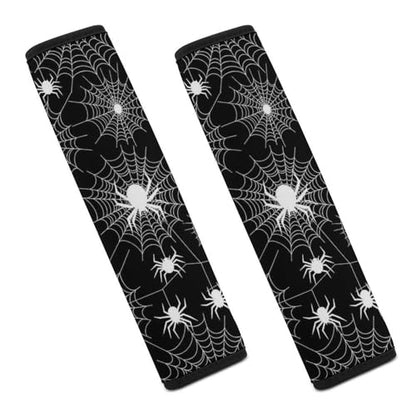 2 Pack Halloween Spiderweb Spiders Car Seat Belt Pad Breathable Shoulder Harness Cover for Adult Use, Stroller Pushchair High Chair, Pressure Relief - color: Pattern 1156