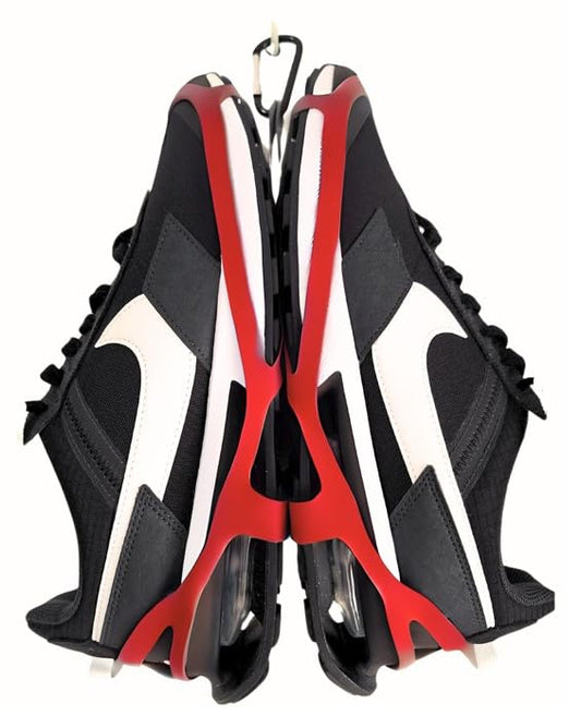 Shoe Holster For Backpack with Clip Hanger. Footwear Holder with Carabiner for Sneakers, Cleats, Bowling, Soccer, Basket, Football. For Travel, Outdoors, Sports & Space Saving - color: Red, size: Extra Large