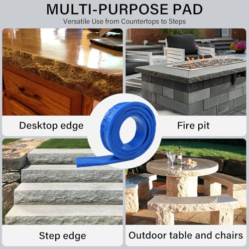 102.36" L x 2.17" W x 0.59" T Concrete Edge Mold, Stone Rock Edge Form Liner, Concrete Countertop Edge Form with Chiseled Stone Finish for Countertops, Steps, Benches & Fireplace Edging - size: 102.36 L x 2.17 "W x 0.59 "T
