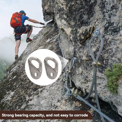 HERCHR Bolt Hanger, 2Pcs 304 Stainless Steel Bolt Hanger Outdoor Caving Protection Hardware Accessory for Outdoor Mountain Climbing - size: M10