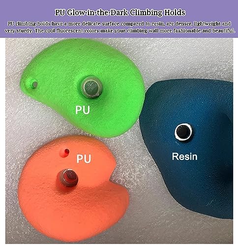 Set of 5 Screw-On Rock Climbing Holds, Random Style PU Climbing Grab Rocks, Home School Rock Climbing Wall for Wood Plank/Concrete Wall(Size:5pcs-Solid Wall Installation) - size: 5pcs-Solid wall installation