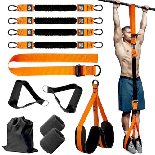 Pull up Assistance Bands Set, Heavy-Duty Pull up Workout Band for Men Women, Adjustable Weight/Size with Fabric Feet/Knee Rest, Home Gym Workout, Strength Training Band, 150/225/300lb - color: 300lbs
