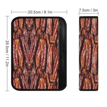 2PCS Fried Bacon Seat Belt Cover Soft Padded Neck Strap Covers for Kids, All Vehicles, Comfortable Driving - color: Pattern 488