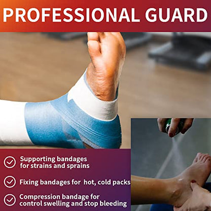 1.5" 90 Feets Athletic Tape - Sport Tape - Medical Tape - Ankle Tape Strong Easy Tear NO Sticky Residue for Wrist Arms Legs Baseball Soccer Football Golf Climbing Boxing Hockey Stick Bat