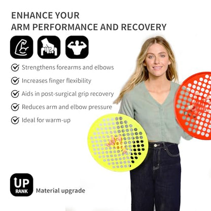 ZHIAMZ Hand Exercisers for Strength, Hand Exercise Web, Finger Exercise | Latex-Free Tear-Resistant Hand Exercise Web for Finger & Hand Strength, Physical Therapy Rehab, Portable 7-Inch - color: PLUS-Yellow