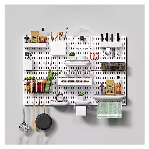 peg Board Display Stand, Kitchen Top Shelf Storage Wall Nail-Free Wall Plastic Hanging Board Free Punching Bathroom Accessories Hook(Style 7) - color: Style 7