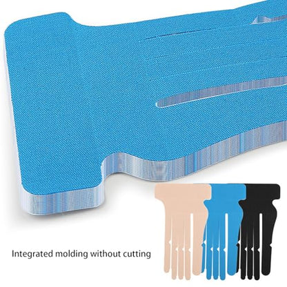 Precut Kinesiology Tape for Hand & Wrist Support, 6 Pcs Breathable Waterproof Kinesiology Recovery Tapes Finger Joint Support Tape, Hypoallergenic Latex-Free Elastic Athletic Tapes for Carpal Tunnel