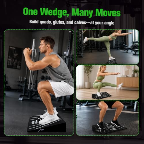 RedSwing Squat Wedge Block | Non-Slip Slant Board for Heel Elevated Squats, Deadlifts & Weightlifting - One-Piece Design for Home Gym & Fitness