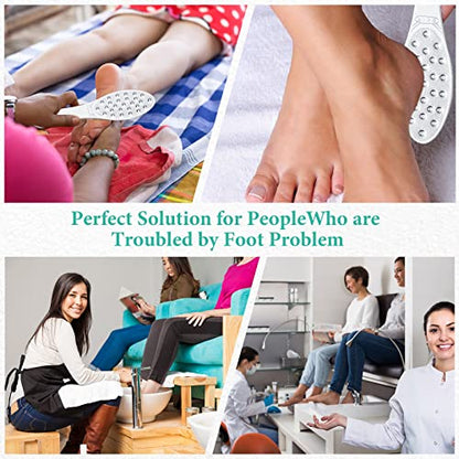 2 Pcs Stainless Steel Foot File Callus Remover Double Sided Metal Foot Scraper Rasp Scrubber for Wet or Dry Skin Professional Pedicure Tool for Hard Skin Cracked Heels Feet (Classic Style) - size: 1 Count (Pack of 2)