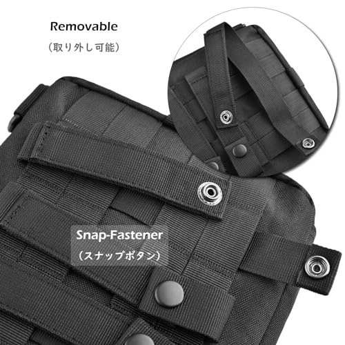 Molle Pouches Tactical Admin EDC Gear Utility Pouch Waist Bags for Small Tool Horizontal Modular Organization - color: 04 Black