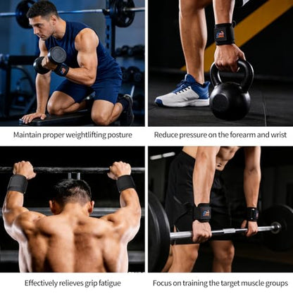 Weight Lifting Hooks (Pair), Heavy Duty Wrist Straps for Weightlifting, Hand Grip Support Lifting Hooks for Weight Lifting, Deadlifts, Pull Ups, Rows & Shrugs - color: Blue