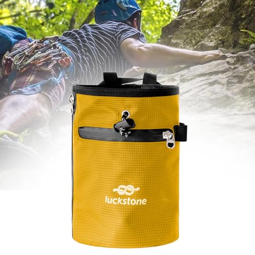Lightweight Chalk Bag for Gym Use with Adjustable Waist Strap and Drawstring Top