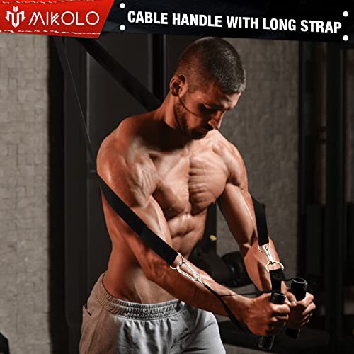 Mikolo Upgraded Weight Lift Pulley System - LAT Pulley Attachments with Adjustable Length Cable for Full Body Training, Home Gym Set