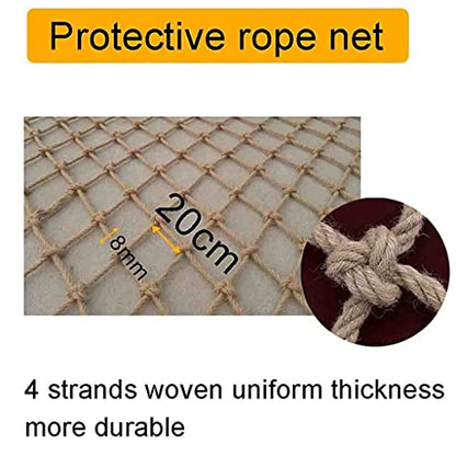 Kids Climbing Frame Net - Durable Rope Netting for Playground, Tree House, Rock Wall, Cargo Net, 8mm Dia, Perfect for Outdoor Playsets & Swing Sets - size: 3X7m