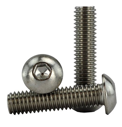 Stainless 3/8-16 x 1-1/2" (3/4" to 3" Available) Socket Button Head Cap Screws, Full Thread, Hex Drive, Stainless Steel 18-8, Coarse Thread (3/8-16 X 1-1/2) - size: 3/8-16 X 1-1/2
