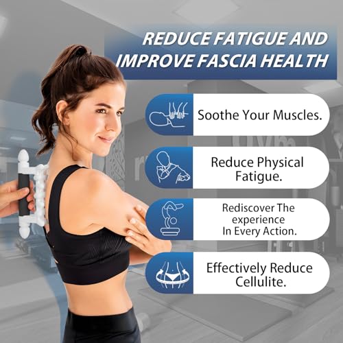 Fascia Massage Tool Blaster for Cellulite - Trigger Points - Muscle Relaxation,Handheld Myofascial Release Tool for Every Part of The Body - color: Black