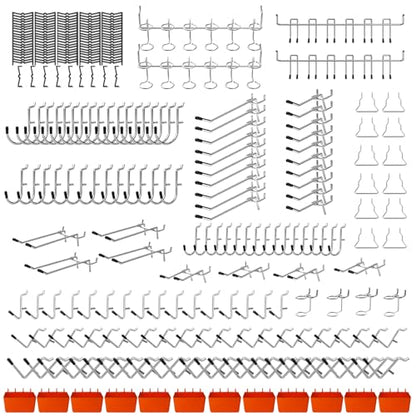 Peg Board Organizer Accessories,278 Pieces pegboard Accessories,Premium peg Board Hooks for Hanging,one of The Professional pegboard Wall Organizer for Garage