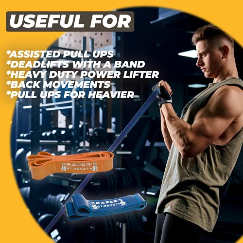 Draper's Strength Heavy Duty Resistance Stretch Loop Bands for Powerlifting Workout Exercise and Assisted Pull Ups - color: #06 Blue