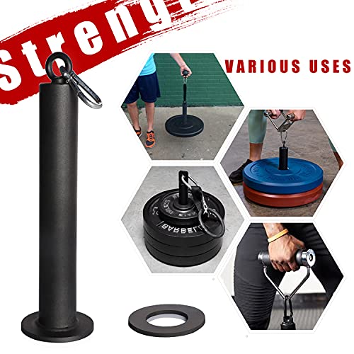 SYL Fitness Loading Pin for 2 inch Olympic Weight Plates with Carabiner, Cable Pulley System Gym Equipment.