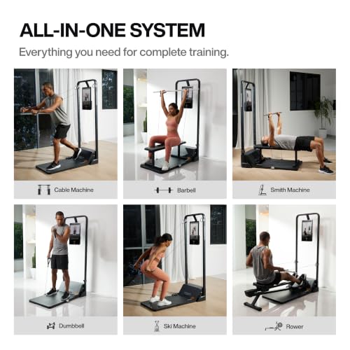 Speediance Gym Monster Smart Home Gym, Multifunctional Strength Training Machine, Smith Machine Power Cage Workout Station, Squat Rack Cable Machine, Full Body Fitness Equipment for Home Workout - style: Family Plus