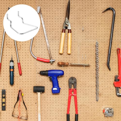 5Pcs Metal Pegboard Hooks Premium Iron Tool Organizer Pegboard Cup Holder for Garage Workshop Office Storage Accessories Rust-Resistant Tool Hanging Board