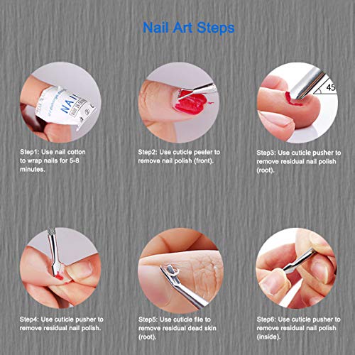 Professional Cuticle Pusher and Cutter, Cuticle Trimmer & Cuticle Remover, 2-Piece Manicure Tools Set for Fingernail and Toenail - size: 2 Piece Set