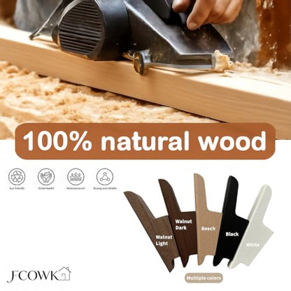 Wood Wall Hooks 4 Pack Coat Hooks Wall Mount Walnut Wooden Hooks for Hanging Hat, Bag, Backpack, Rustic Coat Hooks for Wall, Wood Towel Hooks for Bathrooms and Entryway Hooks (Walnut, Dark) - color: Walnut, Dark