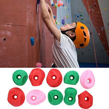 Keenso Climbing Holds, Durable PE Plastic, Colorful Textured Rock Wall Grips for Home Gym Training, Indoor Climbing, and Strength Workout