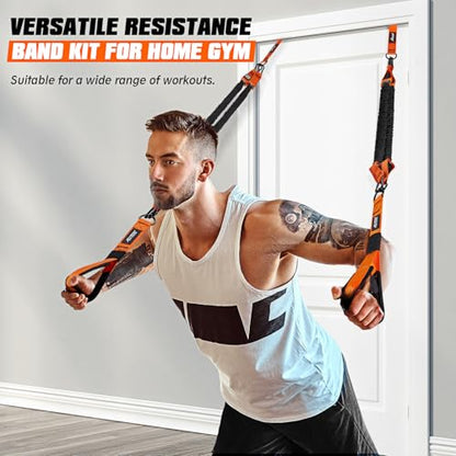 Resistance Bands, Pull Up Assistance Bands, Heavy-Duty Tricep Workout Equipment for Pushdowns, Bicep Curls, Face Pulls, Home Gym Equipment Training for Back, Abs, Triceps, Biceps, Arms