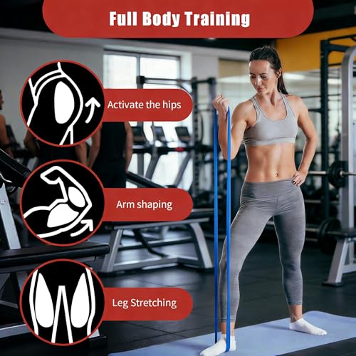 Nexora Heavy Resistance Bands，29KG-79KG，65LBS-175LBS，82 Inch Natural Rubber，Thickness 0.2Inches，Width 2.5Inches, Auxiliary Pull-Up