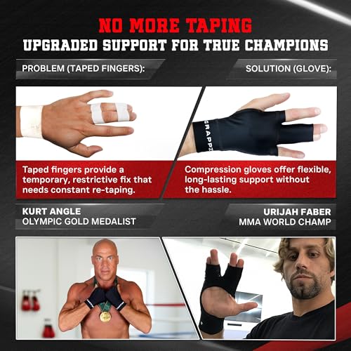 Grappz Middle Finger Brace Compression Gloves, Splint Alternative, Unisex L | Athletic Buddy Tape, Finger Sleeve & Brace, Arthritis Pain Relief & Joint Stabilizer for All Sports - size: Large, style: Middle Finger