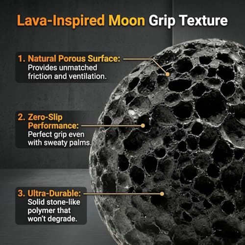 Callus Ball for Hand - Hand Grip Strengthener, Porous Moon Grip Ball Callus Rock Portable Rock-Solid Hands Trainer Anti-Sweat Skin Conditioning Tool for Deadlifts Bouldering