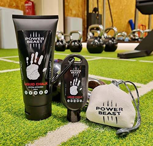 Liquid Chalk Combo 200 + 50 ML + Chalk Ball 2.2 oz. Liquid Sports Chalk, Professional Hand Grip for Gym, Weightlifting, Rock Climbing, Gymnastics, Crossfit, Powerlifting, Pole Dance.
